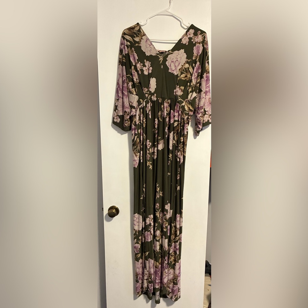 Plus size Floral Maxi Dress East Adeline size 3x